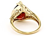 Red Hessonite 18K Yellow Gold Over Sterling Silver Ring 4.64ctw