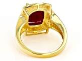 Red Indian Ruby 18k Yellow Gold Over Sterling Silver Ring 3.66ctw