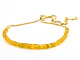 Yellow Sapphire 18k Yellow Gold Over Silver Beaded Bolo Bracelet 3.5-4.5mm