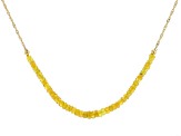 Rondelle Yellow Sapphire 18k Yellow Gold Over Sterling Silver Beaded Necklace 3.5-4.5mm