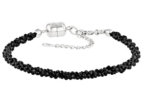 Black spinel rhodium over sterling silver bracelet