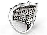 Black Spinel Rhodium Over Sterling Silver Ring 1.18ctw