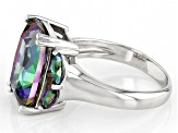 Multi-Color Quartz Rhodium Over Sterling Silver Ring 5.49ctw