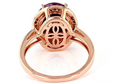 Red Ruby 18k Rose Gold Over Silver Ring 4.73ctw
