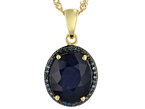 Blue Sapphire Solid 925 Sterling Silver Textured Pendant