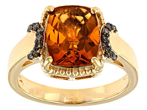 Orange Citrine 18k Yellow Gold Over Sterling Silver Ring 2.41ctw