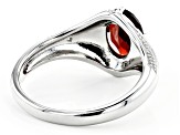 Vermelho Garnet™ Rhodium Over Sterling Silver Ring 1.18ctw