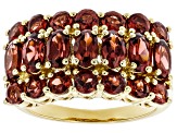 Red Garnet 18k Yellow Gold Over Sterling Silver Ring 3.60ctw