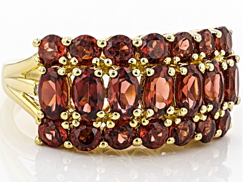 Red Garnet 18k Yellow Gold Over Sterling Silver Ring 3.60ctw