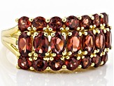 Red Garnet 18k Yellow Gold Over Sterling Silver Ring 3.60ctw