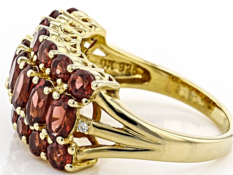 Red Garnet 18k Yellow Gold Over Sterling Silver Ring 3.60ctw