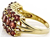 Red Garnet 18k Yellow Gold Over Sterling Silver Ring 3.60ctw