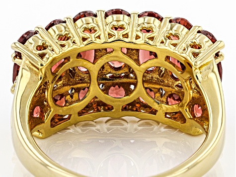 Red Garnet 18k Yellow Gold Over Sterling Silver Ring 3.60ctw