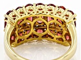Red Garnet 18k Yellow Gold Over Sterling Silver Ring 3.60ctw