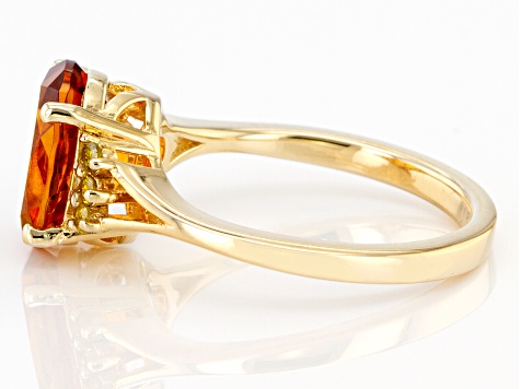 Orange Madeira Citrine 18K Yellow Gold Over Sterling Silver Ring 2.23ctw