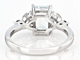 Aquamarine Rhodium Over Sterling Silver Ring 1.60ctw