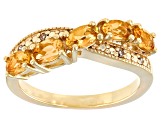 Yellow Citrine 18k Yellow Gold Over Sterling Silver Ring 0.92ctw