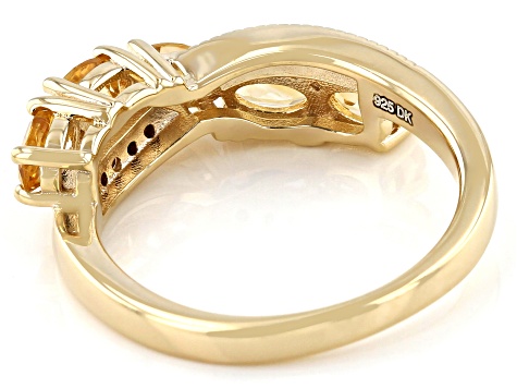 Yellow Citrine 18k Yellow Gold Over Sterling Silver Ring 0.92ctw