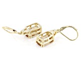 Brown Quartz 18k Yellow Gold Over Silver Earrings 7.34ctw