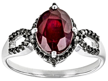 Picture of Red Mahaleo® Ruby Rhodium Over Sterling Silver Ring 2.39ctw