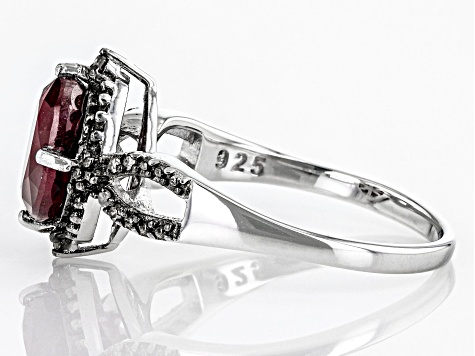 Red Mahaleo® Ruby Rhodium Over Sterling Silver Ring 2.39ctw