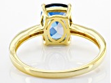 London Blue Topaz 18K Yellow Gold Over Sterling Silver Ring 2.34ctw