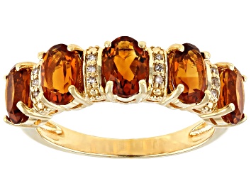 Picture of Orange Madeira Citrine 18K Yellow Gold over Silver Ring 1.83ctw
