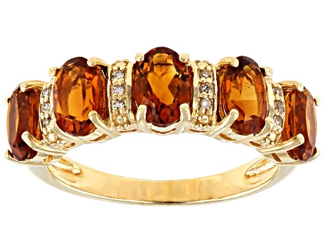 Orange Madeira Citrine 18K Yellow Gold over Silver Ring 1.83ctw