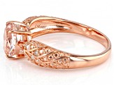 Peach Morganite 18k Rose Gold Over Sterling Silver Ring 1.03ctw