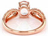 Peach Morganite 18k Rose Gold Over Sterling Silver Ring 1.03ctw