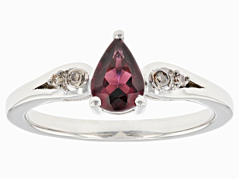 Magenta Rhodolite Rhodium Over Sterling Silver Ring 0.67ctw