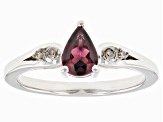 Magenta Rhodolite Rhodium Over Sterling Silver Ring 0.67ctw