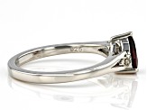 Magenta Rhodolite Rhodium Over Sterling Silver Ring 0.67ctw