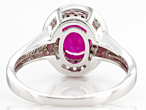 Red Ruby Rhodium Over Sterling Silver Ring 1.80ctw