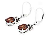 Red Labradorite Rhodium Over Sterling Silver Dangle Earrings 2.89ctw