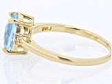 Sky Blue Topaz 18k Yellow Gold Over Sterling Silver Ring 1.58ctw