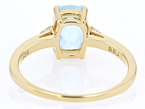 Sky Blue Topaz 18k Yellow Gold Over Sterling Silver Ring 1.58ctw