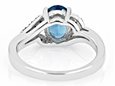 London Blue Topaz Rhodium Over Sterling Silver Ring 1.95ctw