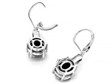 Multi Color Australian Opal Triplet Rhodium Over Sterling Silver Dangle Earrings