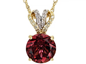 Pink Tourmaline 14K Yellow Gold Pendant With Chain. 1.82ctw