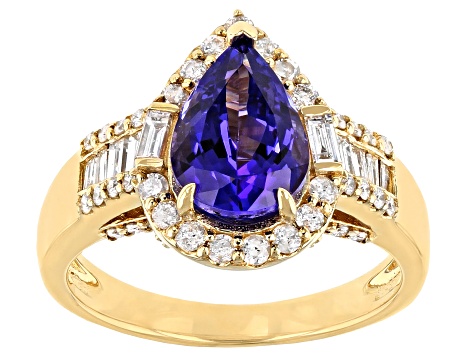 Blue Tanzanite 14K Yellow Gold Ring 2.67ctw - AMJ061 | JTV.com