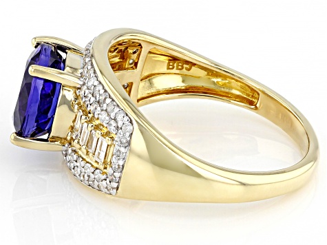Blue Tanzanite 14K Yellow Gold Ring - AMJ064 | JTV.com