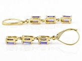 Blue Tanzanite 10k Yellow Gold Earrings 1.78ctw