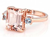 Peach Cor-de-Rosa Morganite 10K Rose Gold Ring 2.93ctw