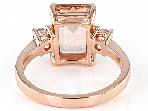 Peach Cor-de-Rosa Morganite 10K Rose Gold Ring 2.93ctw - AMJ094 