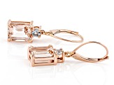 Pink Cor-De-Rose Morganite(TM) 10K Rose Gold Earrings 2.84ctw