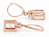 Pink Cor-De-Rose Morganite(TM) 10K Rose Gold Earrings 2.84ctw