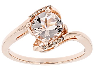 Peach Morganite 10k Rose Gold Ring 0.73ctw