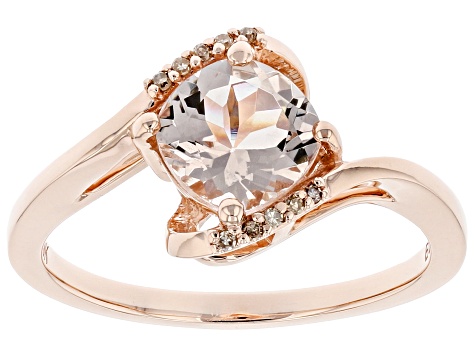 Peach Morganite 10k Rose Gold Ring 0.73ctw