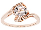 Peach Morganite 10k Rose Gold Ring 0.73ctw